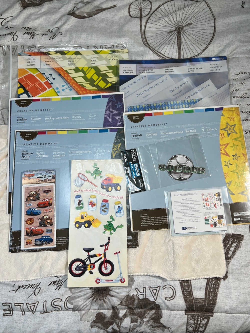 Creative Memories Sticker & Paper Assortment- Sports and Boys